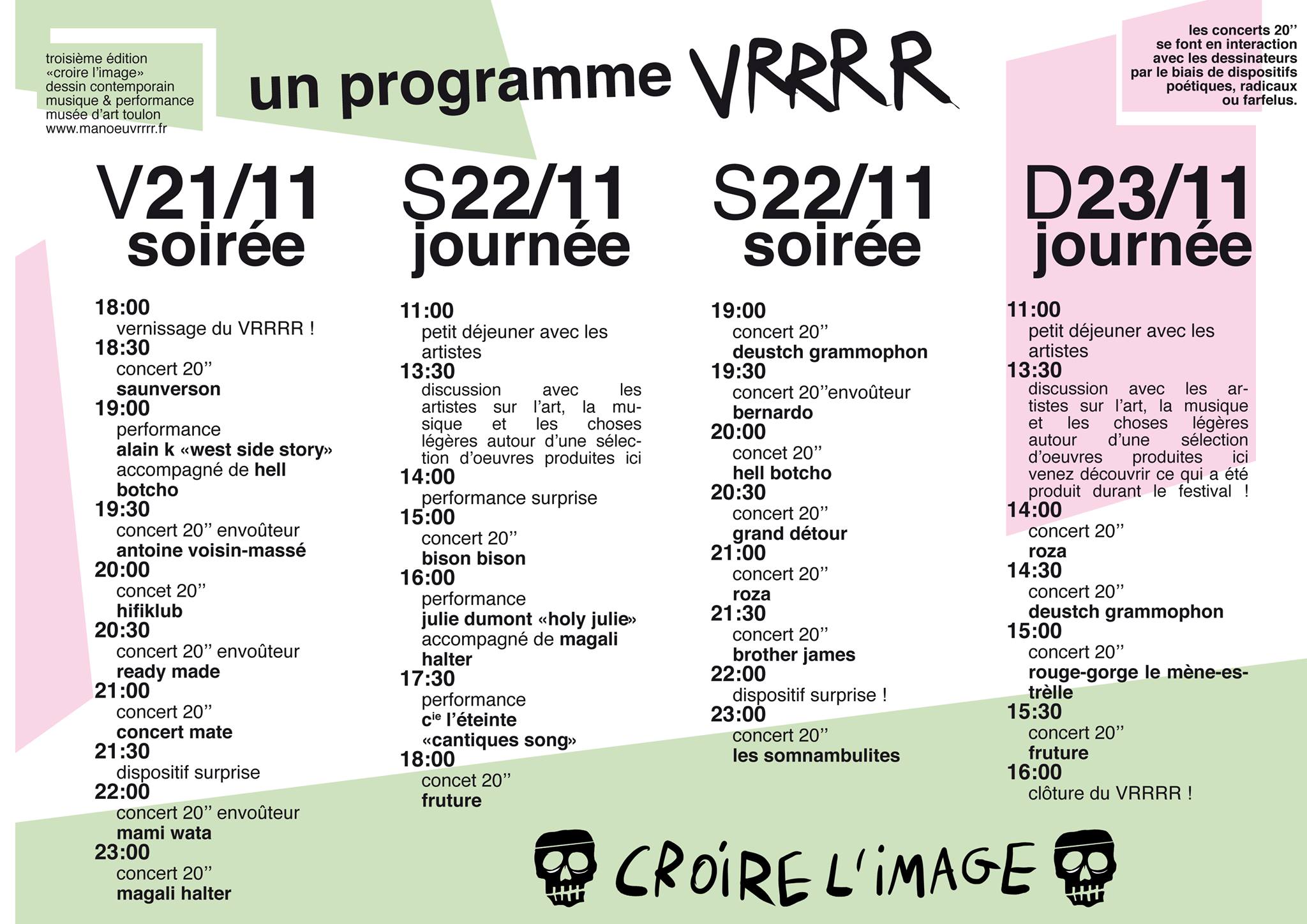 Programme 2014 festival VRRRR